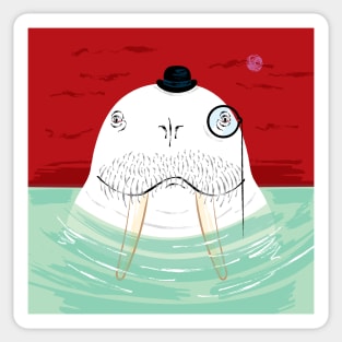 Sir Wilfred Wallace The Wonderful White Walrus Sticker